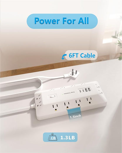Inhwatek Surge Protector Power Strip - Image 6