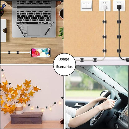 ITUGOU 100 PCS White Adhesive Cable Clips Cord Organizer, Wire Holder - Image 6