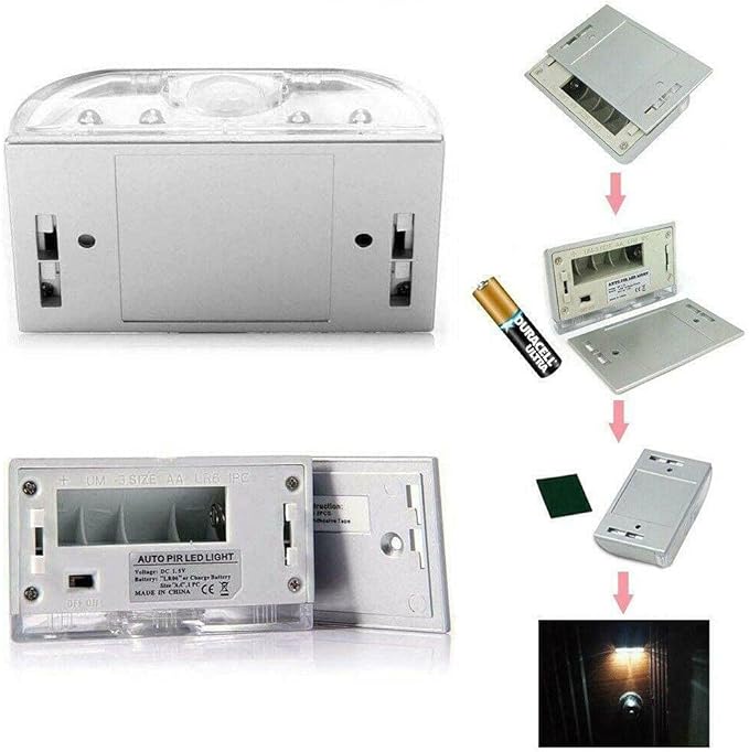 LENMO Keyhole Light Lamp Battery Operated PIR Infrared IR Wireless Auto Sensor - Image 3