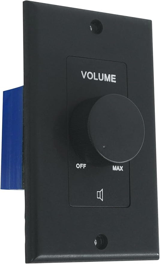 Rockville VOL70200 Black 200W 70V Volume Control Zone Controller, Single Gang by Rockville
