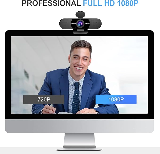 EMEET 1080P Webcam with Microphone, C960 Web Camera, 2 Mics Streaming Webcam - Image 2