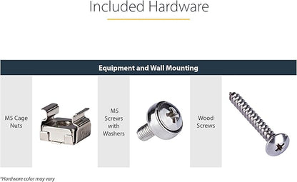 StarTech.com 5U Vertical Wall Mount Rack - 19in Low Profile Open Wall Mounting - Image 6