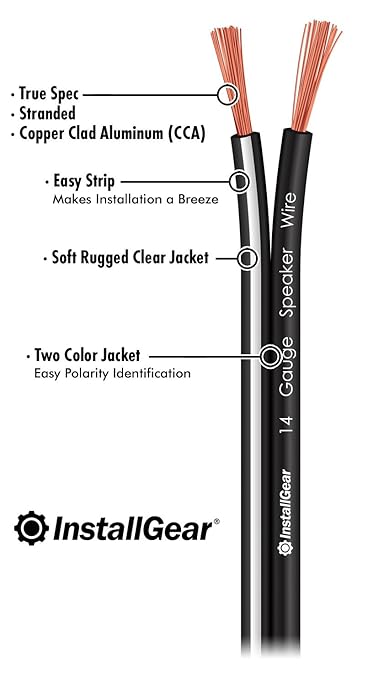 InstallGear 14 Gauge AWG Speaker Wire True Spec ans Soft Touch Cable Wire - Image 2