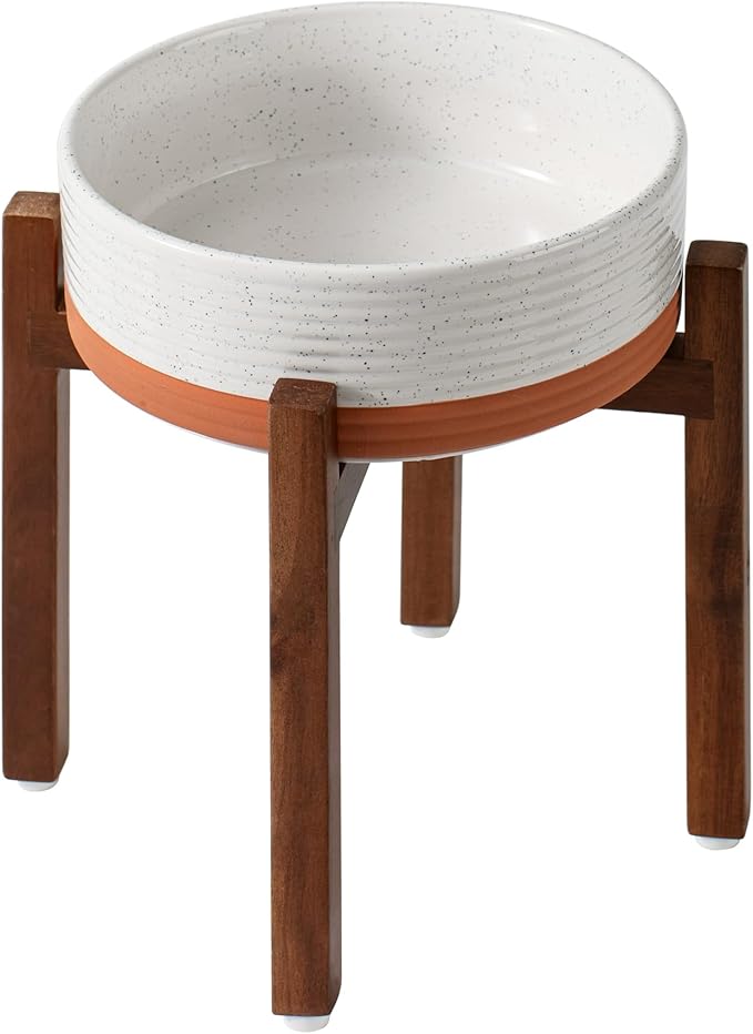Ceramic 8.2inch Raised Dog Bowl Set, Elevated by Havniva