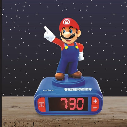 LEXiBOOK, Super Mario, Mario Nightlight Alarm Clock, Sounds and Melodies - Image 2