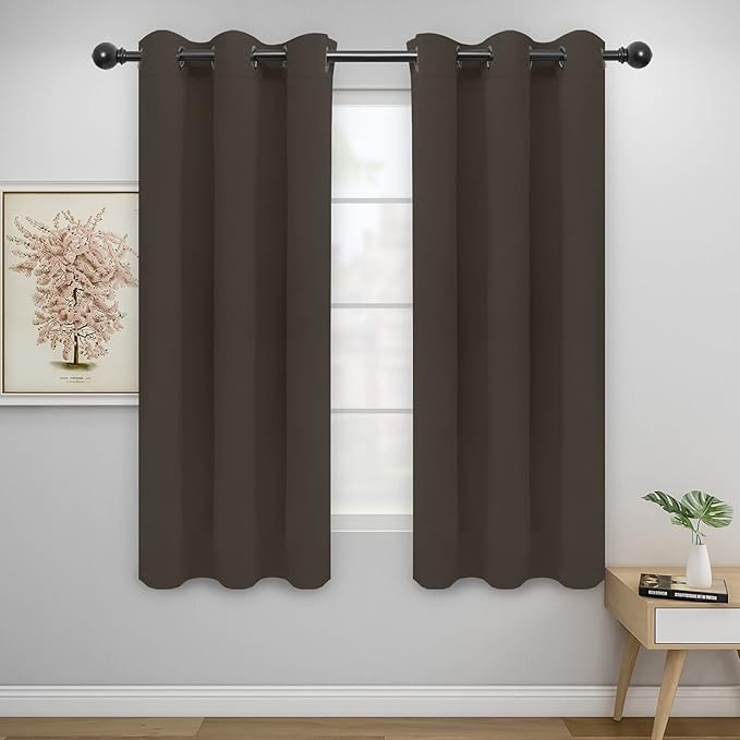 Easy-Going Blackout Curtains for Bedroom, Solid Thermal Insulated Grommet and by Easy-Going