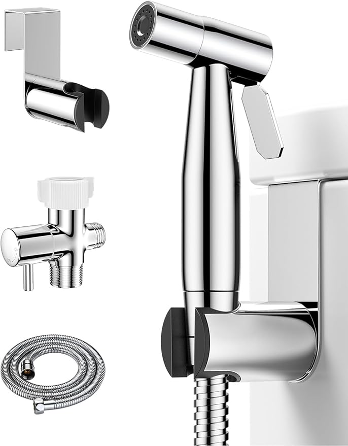 Chrome Handheld Bidet Sprayer, Jet Sprayer by BRITULIF