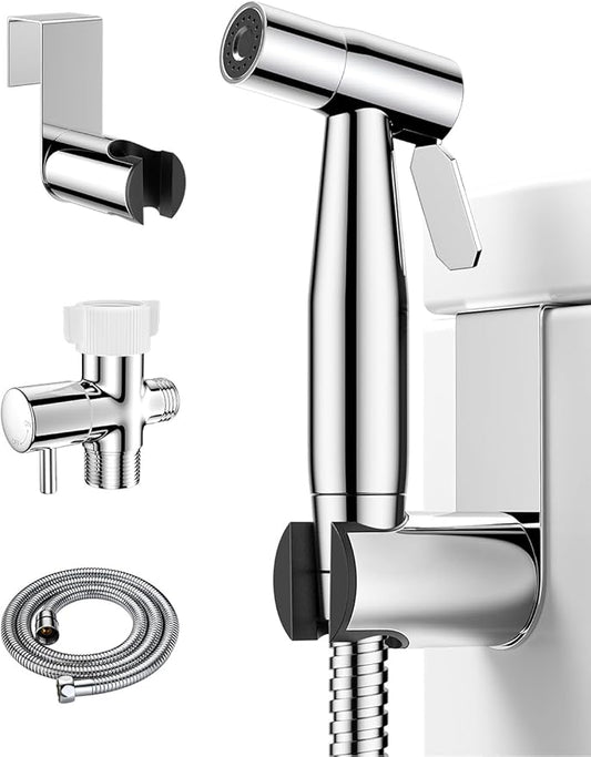 Chrome Handheld Bidet Sprayer, Jet Sprayer by BRITULIF
