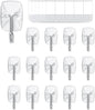 15 Small Hooks+30 Removable Strips, Damage-Free Utility Hooks, Heavy Duty by MOVELYST