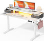 Electric Standing Desk with Drawers, 55 Inch Height Adjustable Desk with Power by Unknown