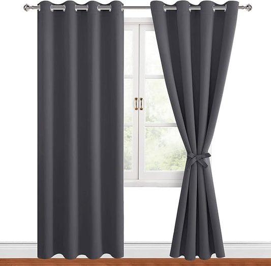 Hiasan Blackout Curtains for Bedroom, 52 x 84 Inches Long by Hiasan