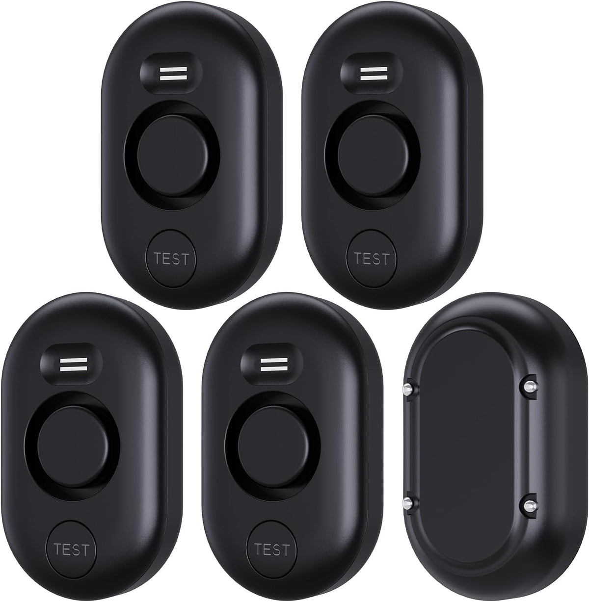 5 Pack Water Leak Detectors for Home, 100dB Water Sensor Alarm Black