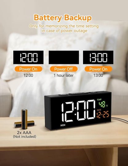Netzu Alarm Clocks for Bedrooms, Digital Clock - Image 8