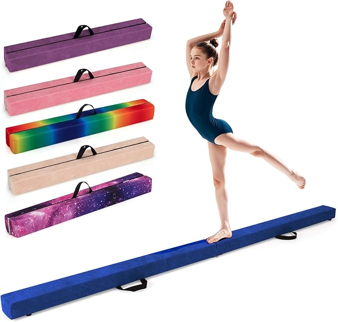 Giantex 7FT/8FT/9FT Balance Beam, Folding Gymnastics Beam w/Carry Handles by Giantex