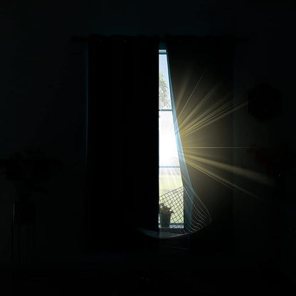KOUFALL Light Blue Blackout Curtains 90 Inches Long - Image 5