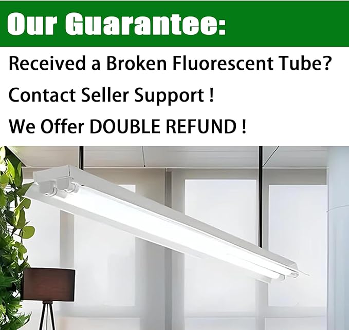 25 Pack T8 Fluorescent Bulbs 4 Foot, F32T8/865 Fluorescent Light Bulb 48 Inch - Image 2