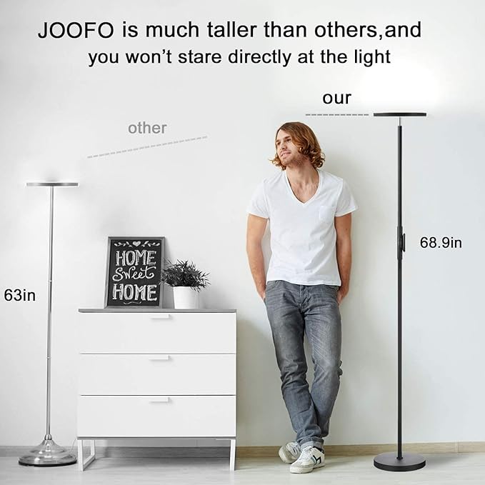 JOOFO Floor Lamp, 30W/2400LM Sky LED Modern Torchiere 3 Color Temperatures - Image 9