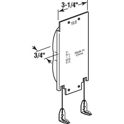 Prime-Line H 3580 10 Pound, Steel, Wood Sash Balance (Single Pack), Mill | Single Pack