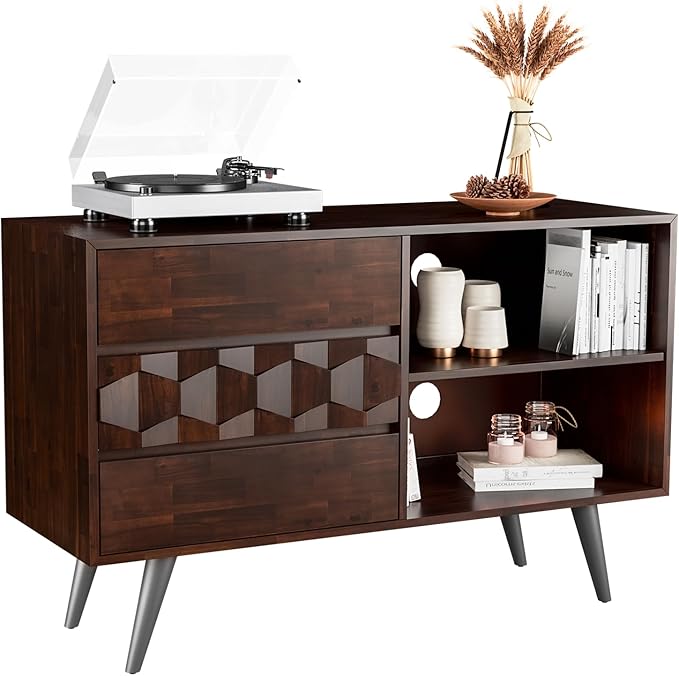 Bme Georgina 45 Inch Solid Wood TV Stand, Under 10 Minutes Assembly - Image 7