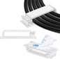 XHF 80 PCS Self Adhesive Cable Clips White, Wire Clips Cable Management Wire by XHF