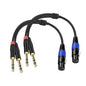 2Pack 6.35mm Dual TRS to XLR Female Cable by Jozzai