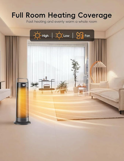 Space Heater for Indoor Use Large Room, 1500W Portable Office Heater, 120° - Image 3
