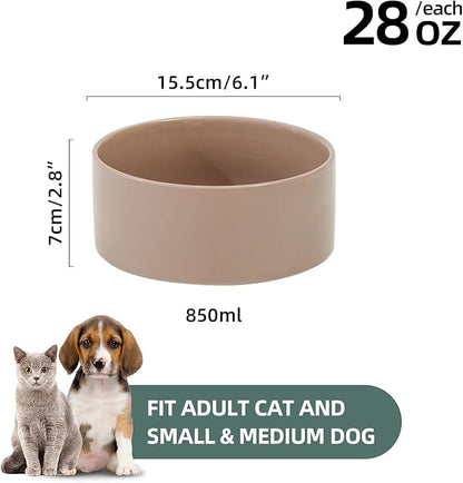 Ceramic 6.1inch Dog Bowls for Small and Medium Breed Dog Dish Pet Food and - Image 2