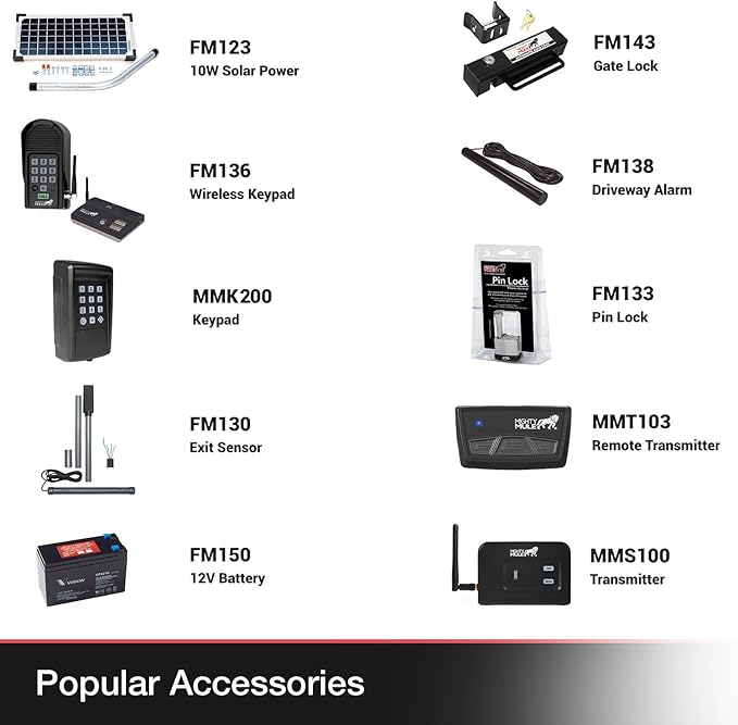 Mighty Mule MM371W-SOL Automatic Gate Opener Black mEDIUM - Image 5