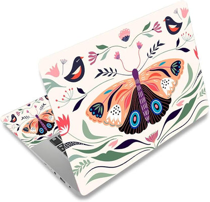 Laptop Skin Sticker Decal, Waterproof Removable, Butterfly Birds by ToLuLu