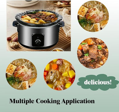 Slow Cooker Liners, 40 Cooking Bags, Medium Disposable Pot Liner Plastic Bags - Image 8