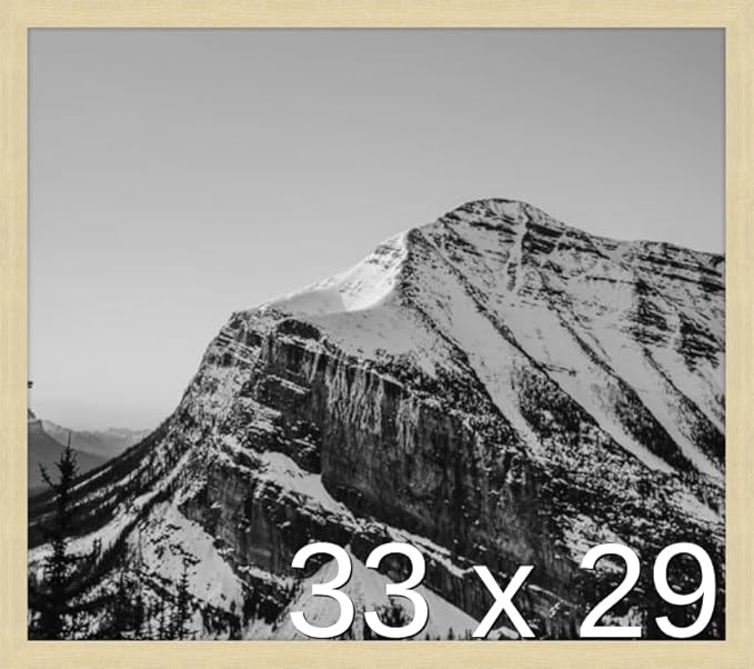 Frame It Easy 33 x 29 Wheat Wood Frame by FrameItEasy