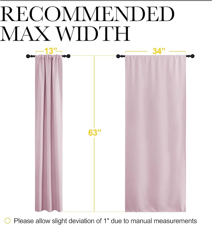 NICETOWN Bedroom Curtains, Room Darkening Draperies Window Curtain Panels - Image 7