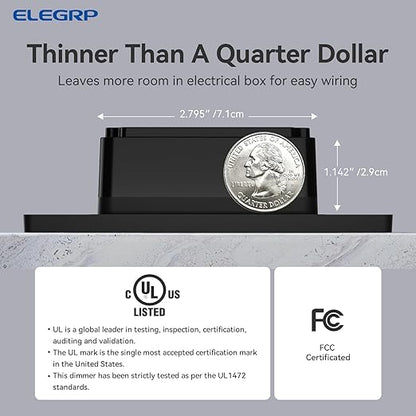 ELEGRP Dimmer Switch, Digital Dimmer Light Switch - Image 5