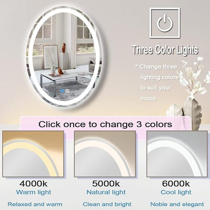 30 x 20 Inch Oval Vanity Mirror - Image 4