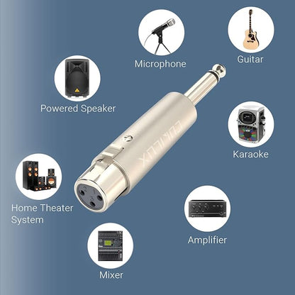 Cubilux Unbalance XLR Female to 1/4” TS Male Converter, XLR to 6.35mm TS Mono - Image 3
