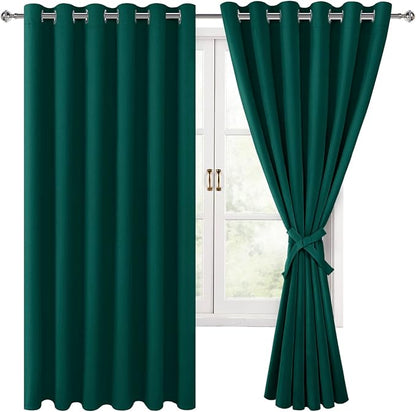 Hiasan Room Darkening Curtains for Bedroom, 70 x 63 Inches - Image 8
