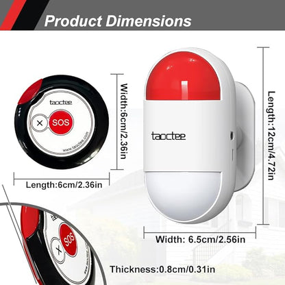 Panic Button Alarm for Security Emergency Remote Panic Alarm Siren for Home - Image 2