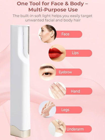 Dermaplane Facial Razor for Women – Electric 3-Speed Sonic Face Hair Removal - Image 4
