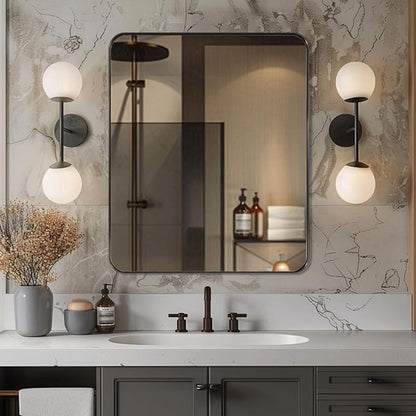 ANDY STAR Bronze Mirror for Wall, 30x36” Rounded Rectangle Bathroom Mirror by ANDYSTAR