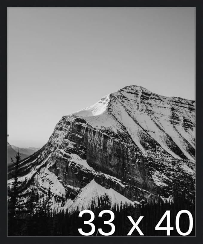Frame It Easy 33 x 40 Black Wood Frame by FrameItEasy