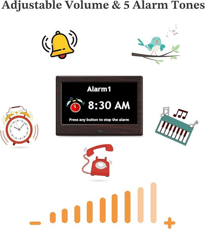 7'' Dementia Clock For Seniors, Large Display Digital Clock - Image 7