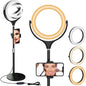 8 inch Desk Ring Light with Stand, Adjustable Computer Circle Light by Yarrashop