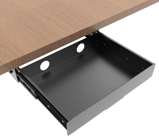 Under Desk Mounted Slide out Drawer, W 13.4" x D 9.3" Storage Organizer by Unknown