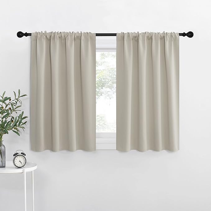 NICETOWN 2 Panels Blackout Curtains, Rod Pocket Thermal Insulated Drapes by NICETOWN