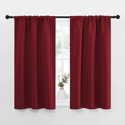 NICETOWN Christmas Burgundy Curtains Blackout Drape Panels by NICETOWN