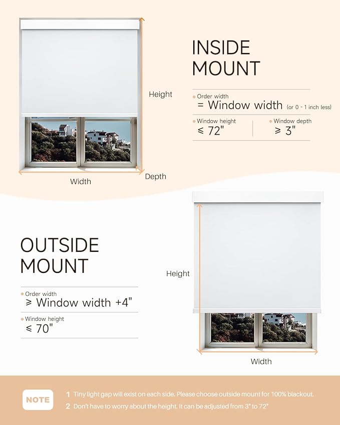 Smart Roller Shades for Windows, Alexa Blackout Motorized Blinds - Image 8