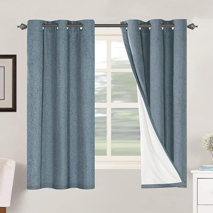 H.VERSAILTEX Primitive Linen Curtains 100% Blackout Curtain Drapes Burlap by HVERSAILTEX