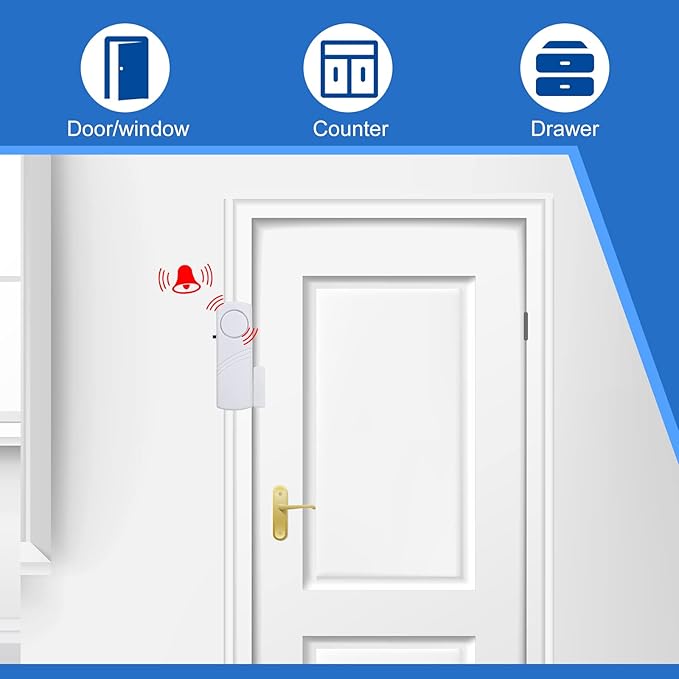 Xuhal 24 Pcs Door Window Alarm for Home Security Bulk Wireless Door Sensors - Image 7