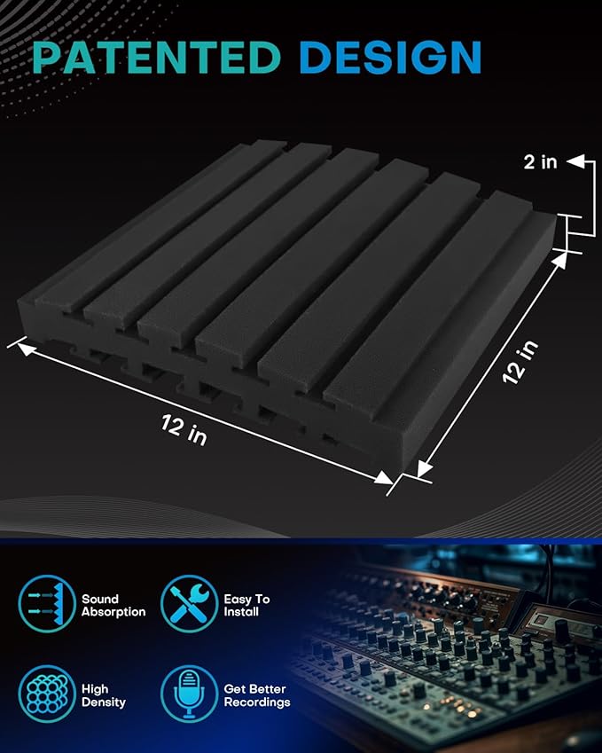 36Packs Curved Sound Proof Foam Panels - Image 2