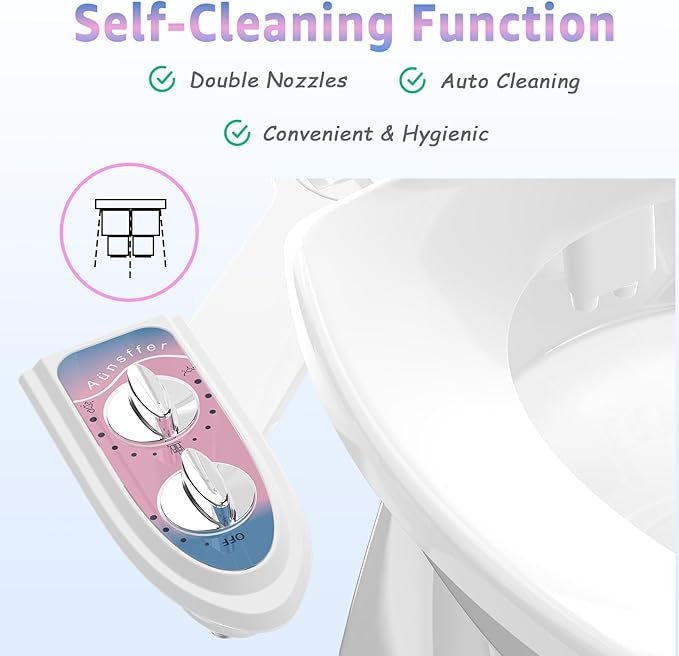 Toilet Bidet Attachment for Toilet, No-Electric Fresh Cold Water - Image 4